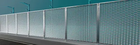 Expanded metal fencing 