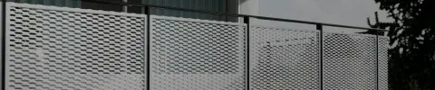 Expanded metal parapets