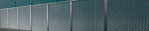 Expanded metal fencing 