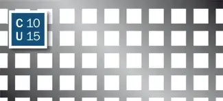 Perforated metal - Square hole C 10 - U 15