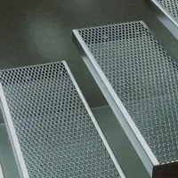 Expanded metal steps and walkways