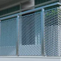 Expanded metal panels for parapets