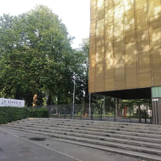 Gold-coloured expanded metal facade covering