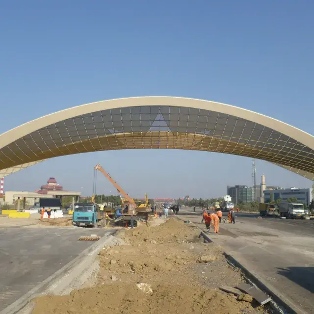 Construction work on the Terminal Airport access door